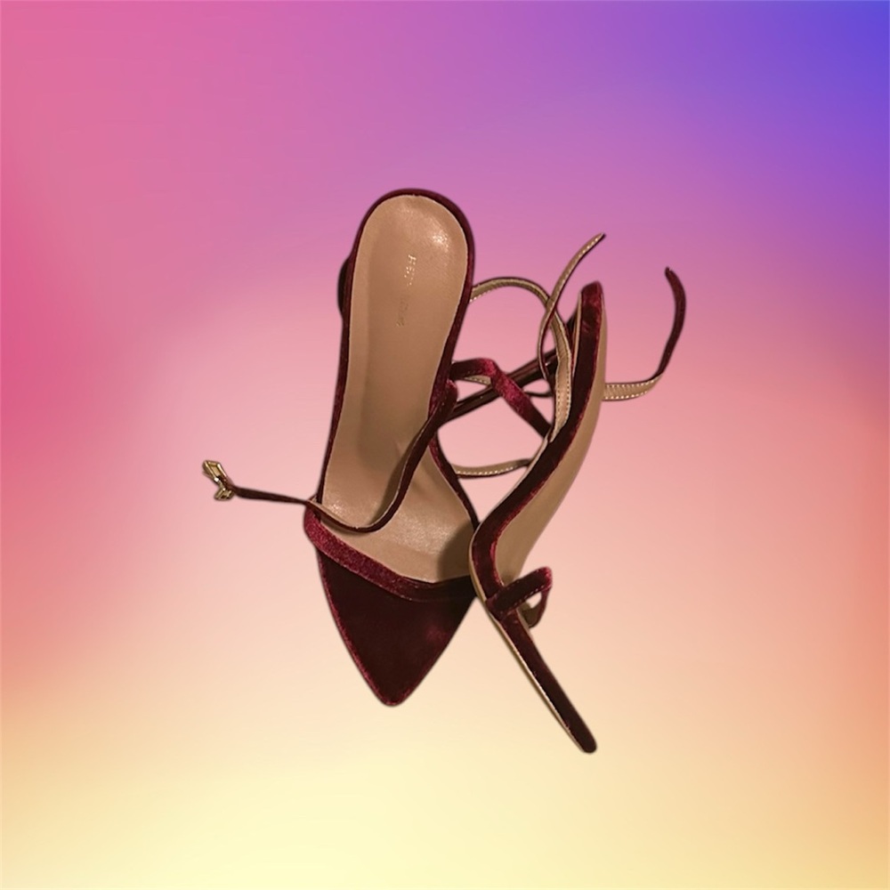 Elegant Burgundy Stiletto Heels